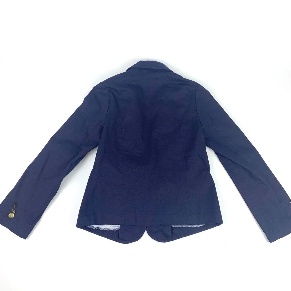 Harry Potter Hogwarts Blazer Girls Sz M 7/8 Navy Brass Color Buttons Costume Dre